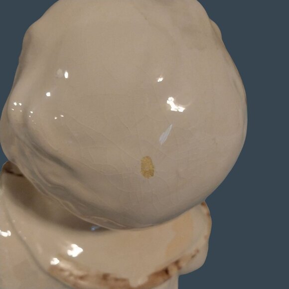 Vintage Antique German Porcelain Piano Baby With Glass Eyes READ - Picture 8 of 10